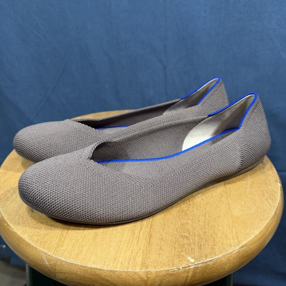 Rothys The Flat Round Toe Knit Slip On Shoe Women's Size 9 Purple Lilac Flats